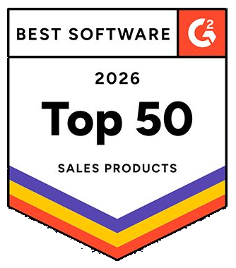 G2 Best Software 2026 Top 50 Sales Products badge